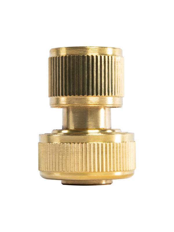 Соединитель латунный, быстросъемный для шланга 3/4, аквастоп Palisad