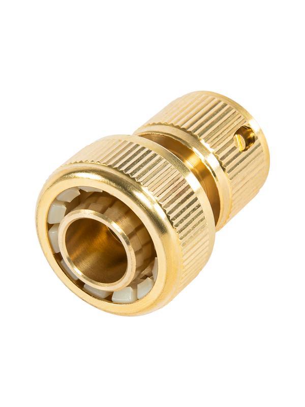 Соединитель латунный, быстросъемный для шланга 3/4, аквастоп Palisad