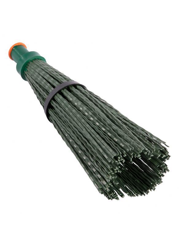 Метла полипропиленовая, 140 х 310 мм, круглая, с фиксирующим ободом, без черенка, Россия, Сибртех