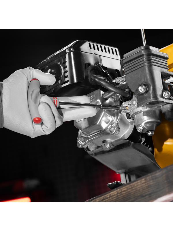 Отвертка с Т-образной эргономичной ручкой и набором бит, 11 шт, CrV Matrix