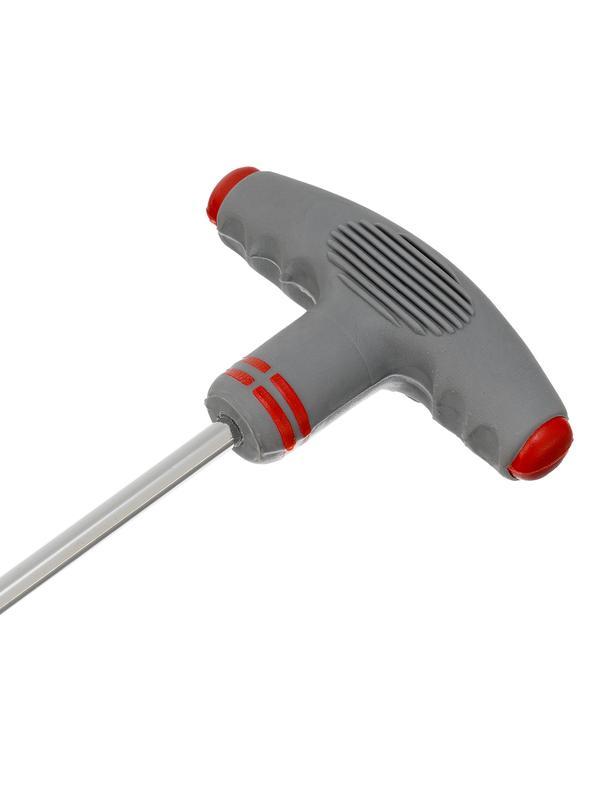 Отвертка с Т-образной эргономичной ручкой и набором бит, 11 шт, CrV Matrix