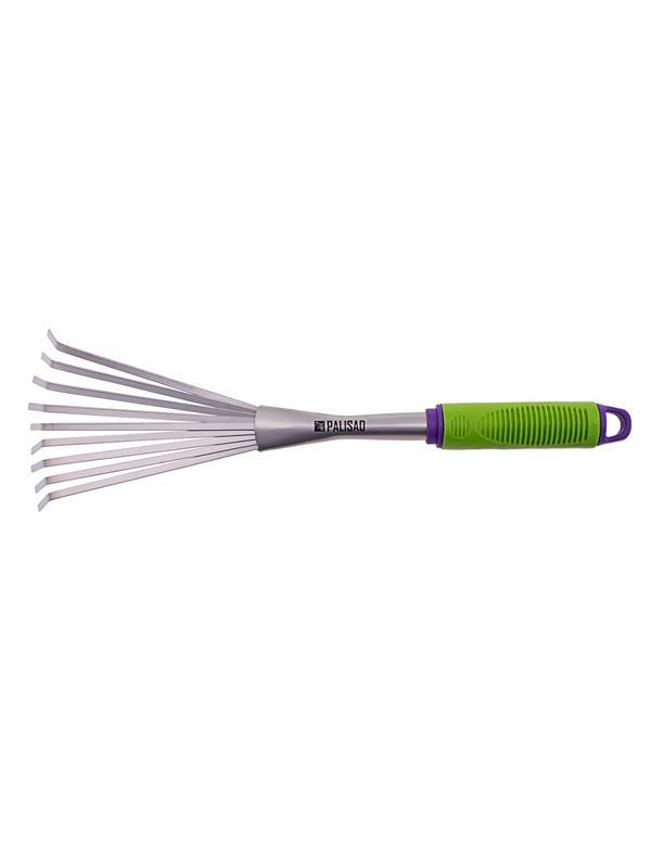 Грабли веерные 9 - зубые, 130 х 420 мм, стальные, пластиковая рукоятка, Connect, Palisad