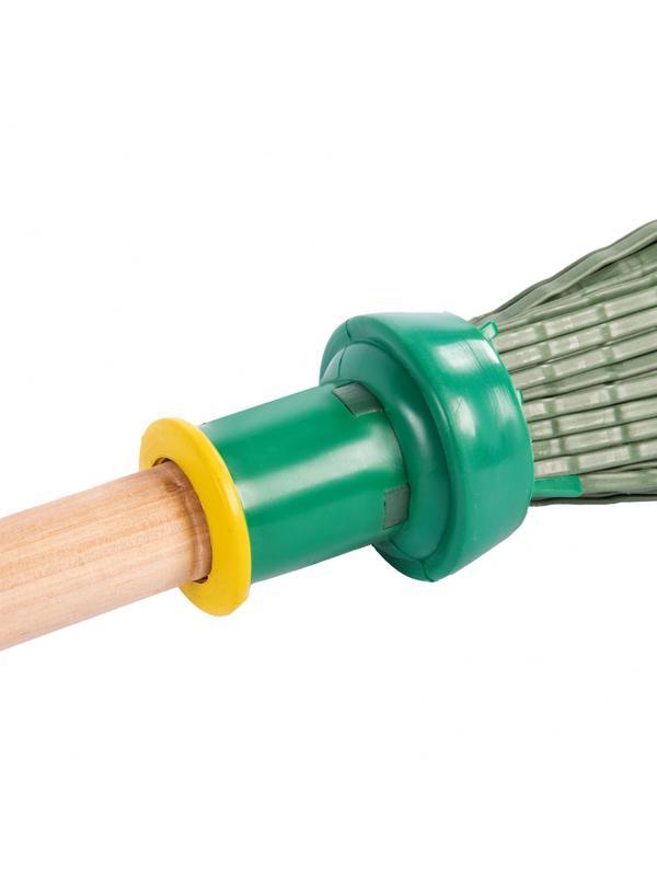 Метла полипропиленовая, 215 х 280 х 1505 мм, круглая, деревянный черенок, Россия, Сибртех