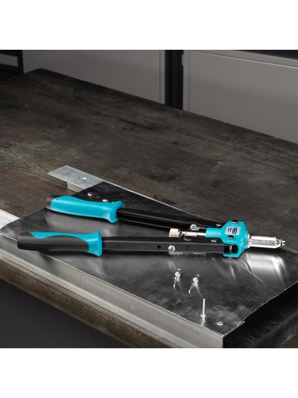 Заклепочник двуручный 420 мм, двухкомпонентные рукоятки, для заклепок 2.4-3.2-4.0-4.8 Gross