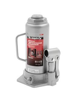 Домкрат гидравлический бутылочный, 12 т, высота подъема 230-465 мм Matrix