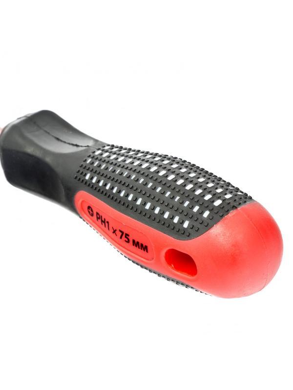 Отвертка Fusion, PH1 х 75 мм, CrV, трехкомпонентная рукоятка 