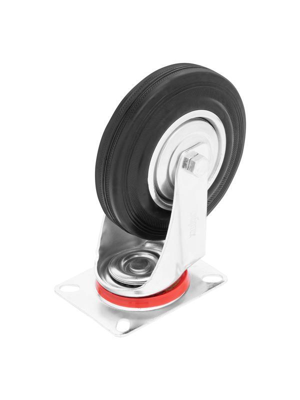 Колесо поворотное D 125 мм, крепление  платформенное Сибртех