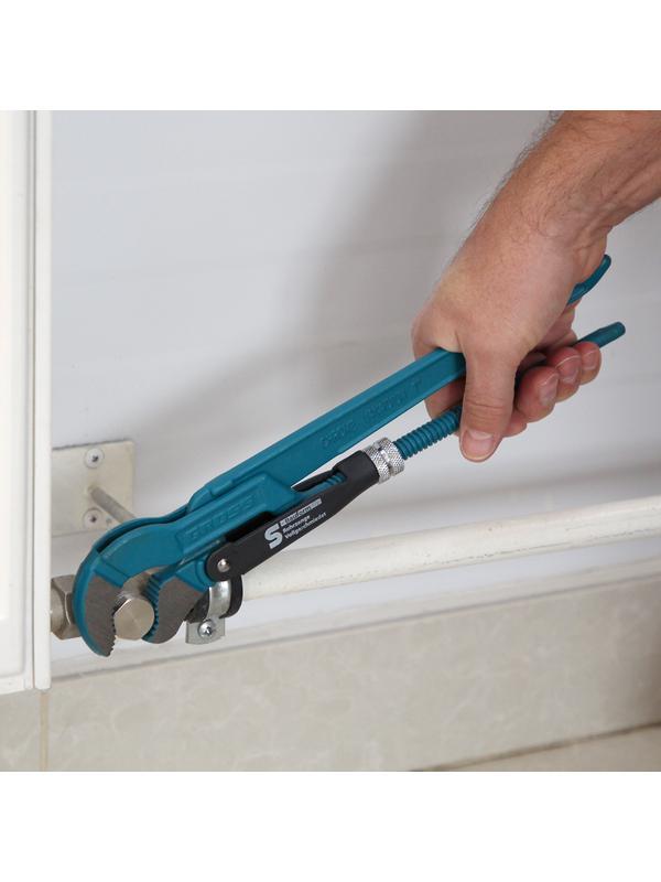 Ключ трубный рычажный 1, №1, цельнокованый, CrV, тип 