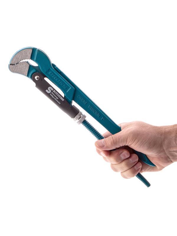 Ключ трубный рычажный 1, №1, цельнокованый, CrV, тип 