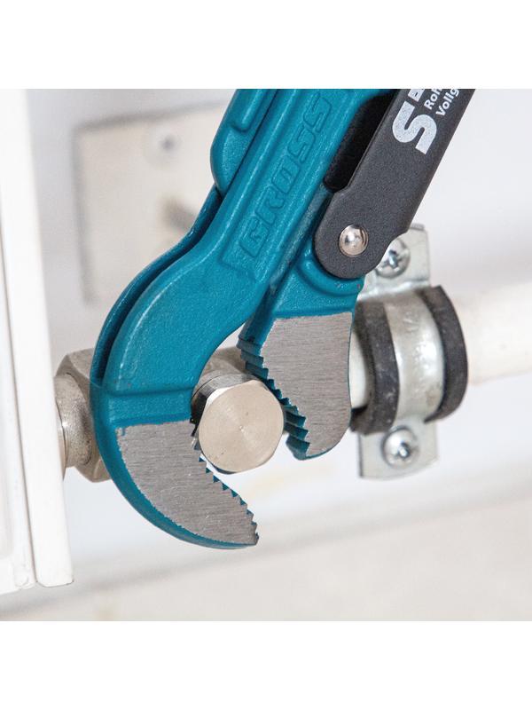 Ключ трубный рычажный 1, №1, цельнокованый, CrV, тип 