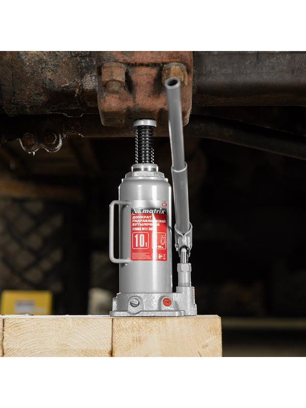 Домкрат гидравлический бутылочный, 10 т, высота подъема 230-460 мм Matrix