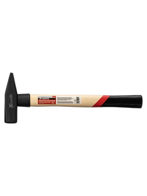 Молоток слесарный, 600 г, квадратный боек, деревянная рукоятка Matrix