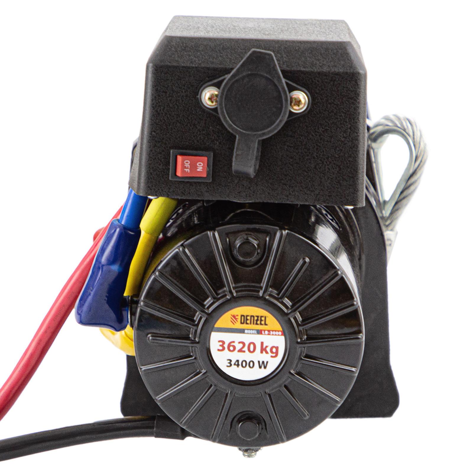 Лебедка автомобильная электрическая Denzel 52023 LB-3000.3.6 т, 3.4 кВт, 12 В / 29 м.