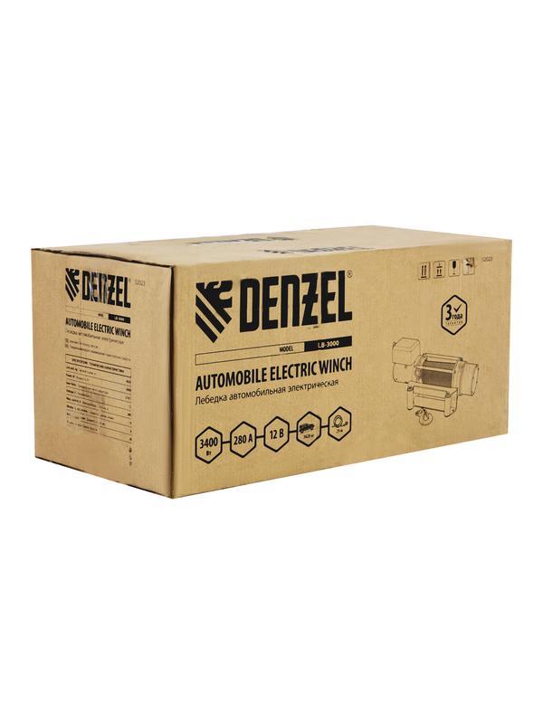 Лебедка автомобильная электрическая Denzel 52023 LB-3000.3.6 т, 3.4 кВт, 12 В / 29 м.