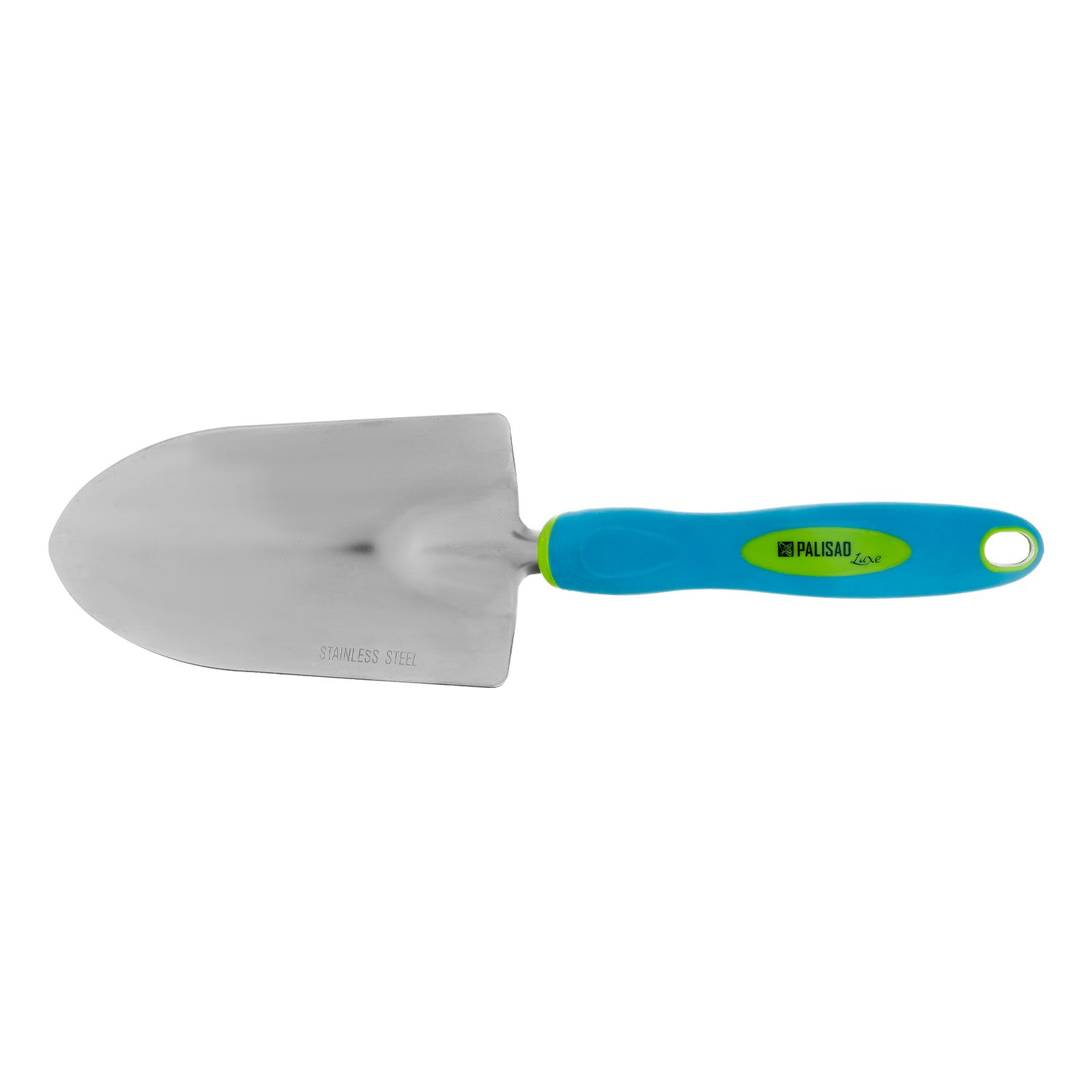 Совок посадочный широкий, 90 х 320 мм, нержавеющая сталь, двухкомпонентная рукоятка, Premium Plus, Palisad