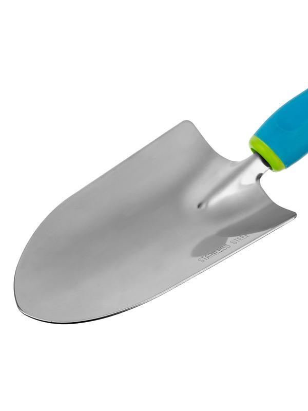 Совок посадочный широкий, 90 х 320 мм, нержавеющая сталь, двухкомпонентная рукоятка, Premium Plus, Palisad