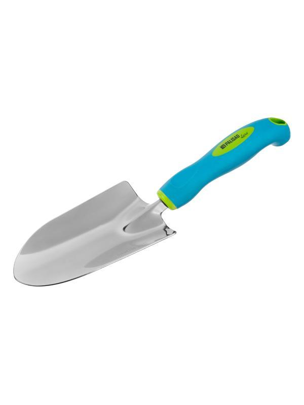 Совок посадочный широкий, 90 х 320 мм, нержавеющая сталь, двухкомпонентная рукоятка, Premium Plus, Palisad