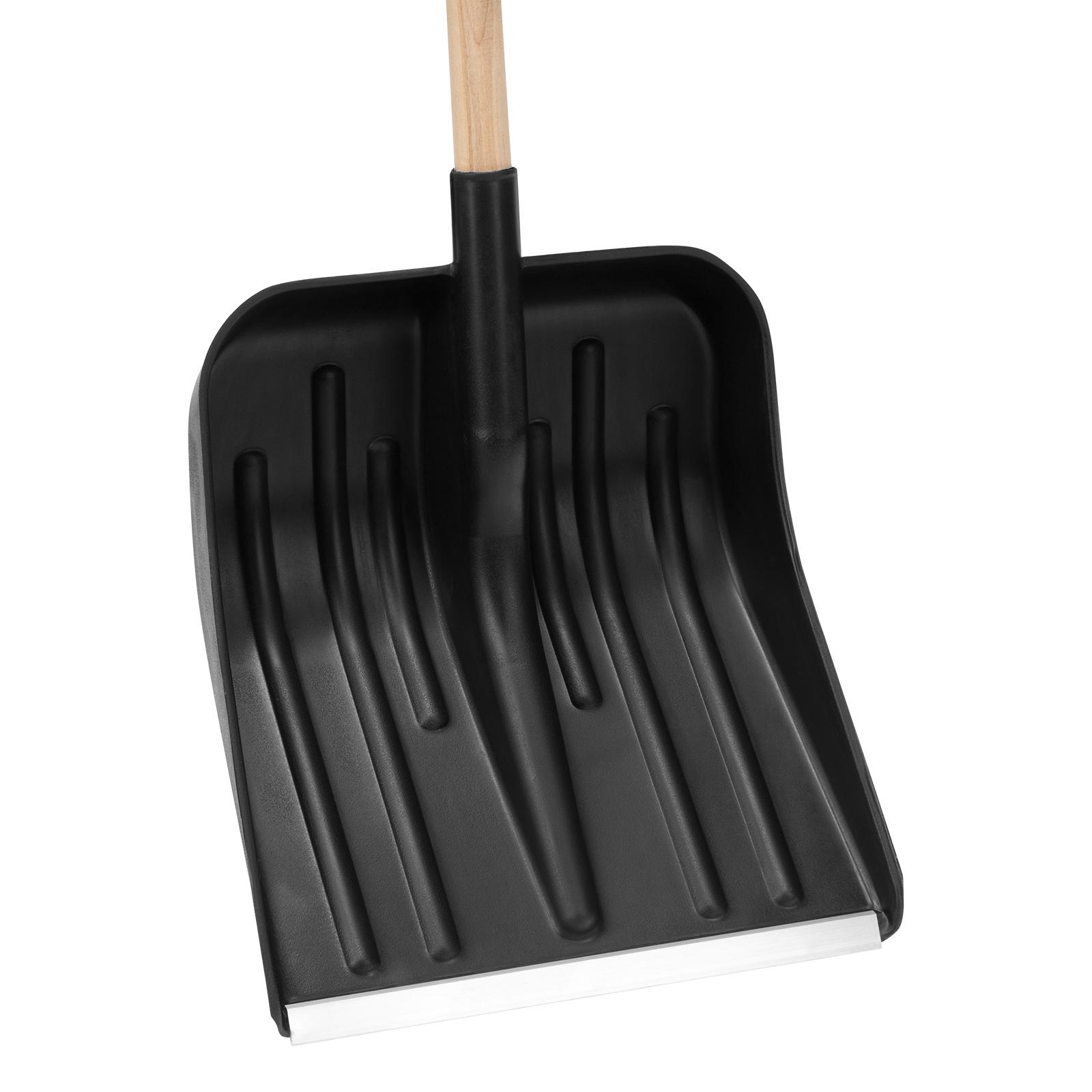 Лопата для уборки снега пластиковая, 360 х 405 х 1550 мм, деревянный черенок 1 сорт, Россия, Сибртех