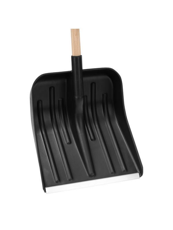 Лопата для уборки снега пластиковая, 360 х 405 х 1550 мм, деревянный черенок 1 сорт, Россия, Сибртех