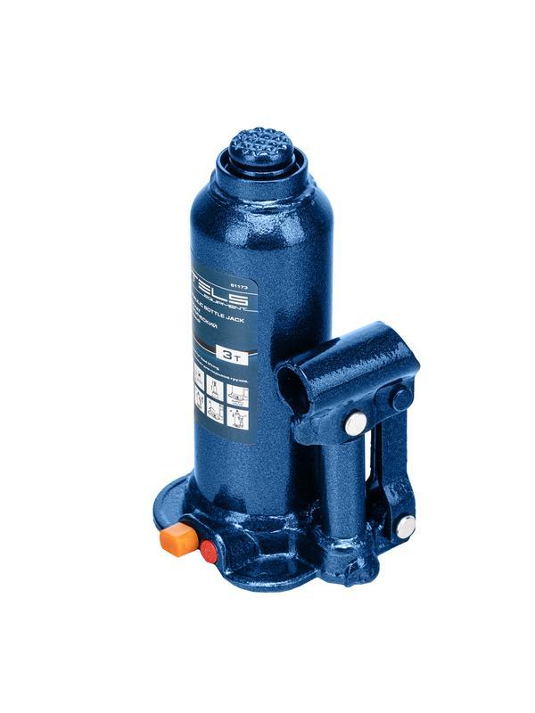 Домкрат гидравлический бутылочный, 3 т, h подъема 188-363 мм, в пластиковом кейсе Stels