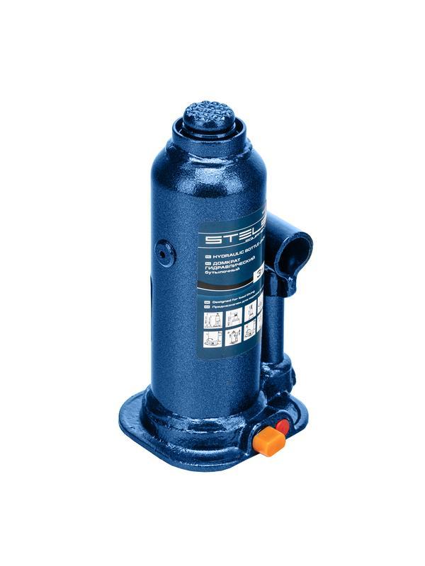 Домкрат гидравлический бутылочный, 3 т, h подъема 188-363 мм, в пластиковом кейсе Stels