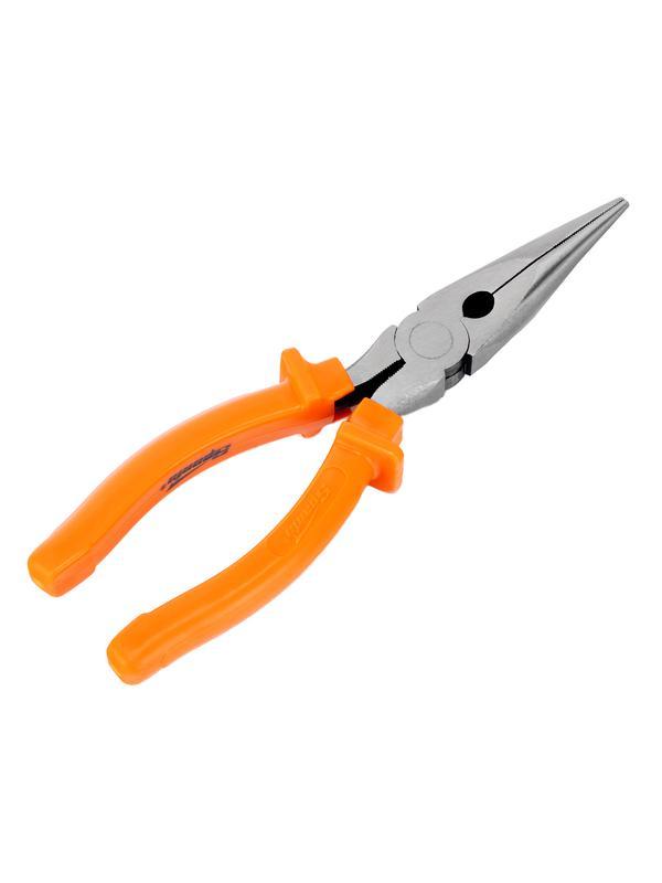 Длинногубцы прямые Classic, 200 мм, шлифованные, пластмассовые рукоятки Sparta