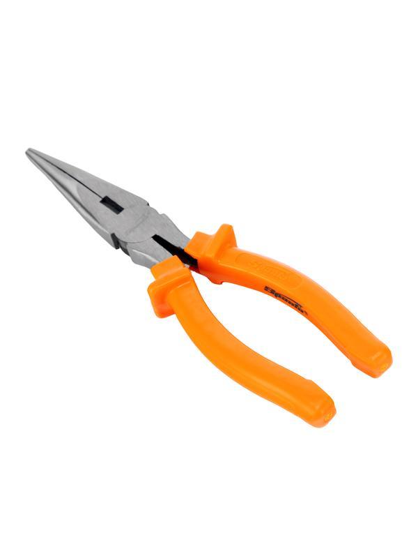 Длинногубцы прямые Classic, 200 мм, шлифованные, пластмассовые рукоятки Sparta