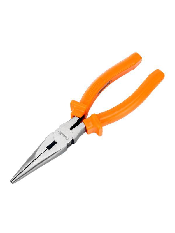 Длинногубцы прямые Classic, 200 мм, шлифованные, пластмассовые рукоятки Sparta