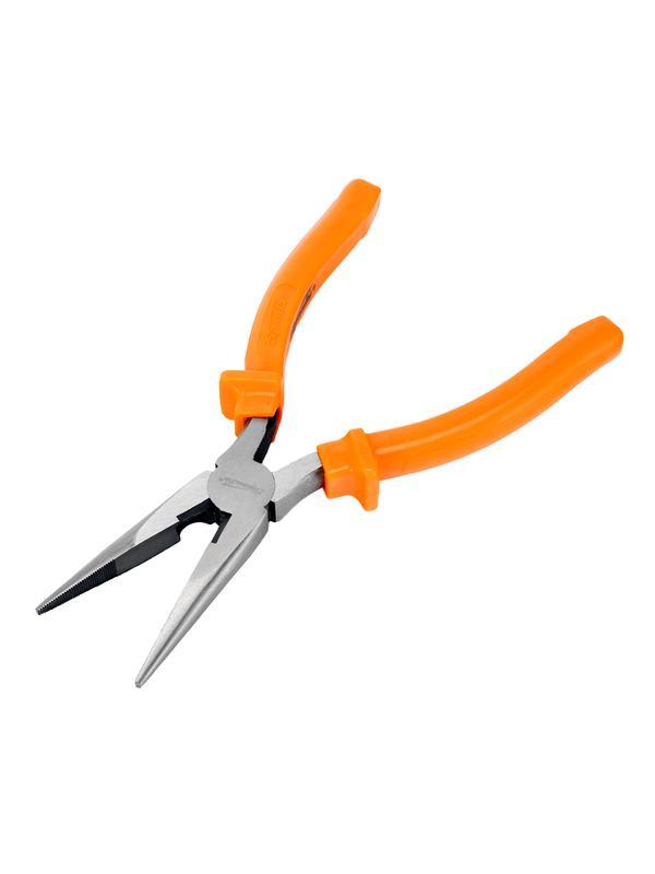 Длинногубцы прямые Classic, 200 мм, шлифованные, пластмассовые рукоятки Sparta