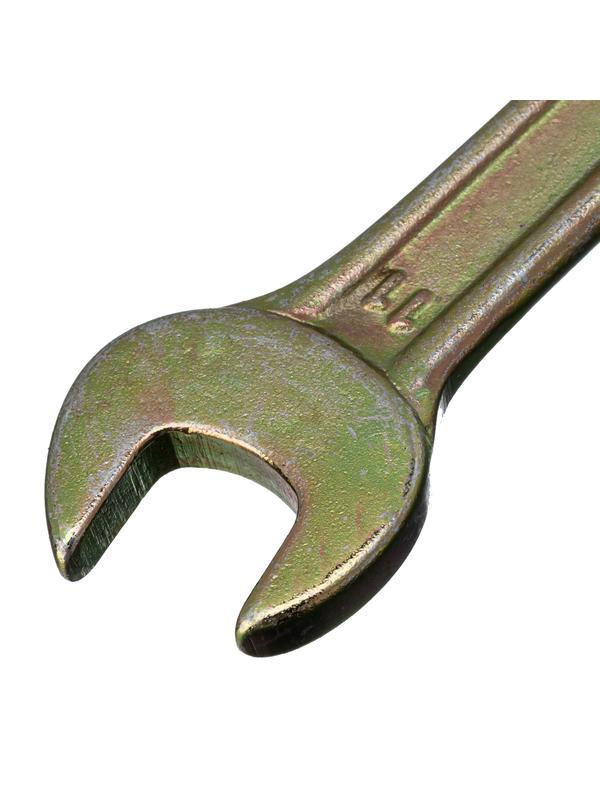 Ключ рожковый, 10 х 11 мм, желтый цинк Сибртех