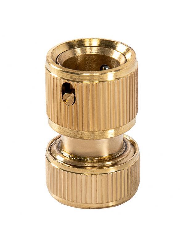 Набор для подключения шланга 1/2, переходник, 2 соединителя, аквастоп, латунный Palisad