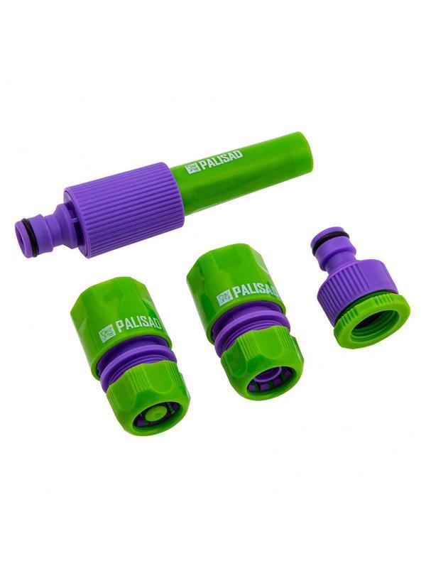 Набор для подключения шланга 1/2, распылитель, 3 адаптера к распылителю Palisad