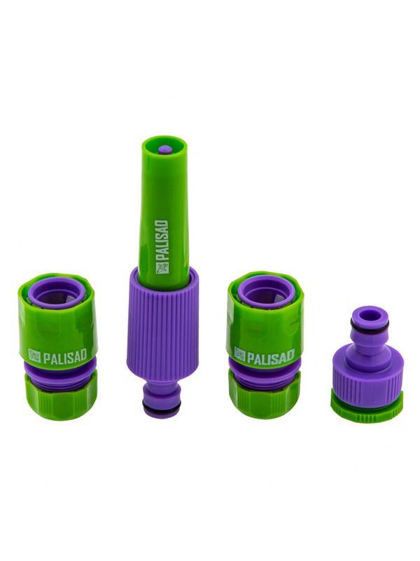 Набор для подключения шланга 1/2, распылитель, 3 адаптера к распылителю Palisad