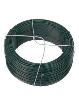 Проволока с ПВХ покрытием, зеленая 1.5 мм, длина 50 м Сибртех
