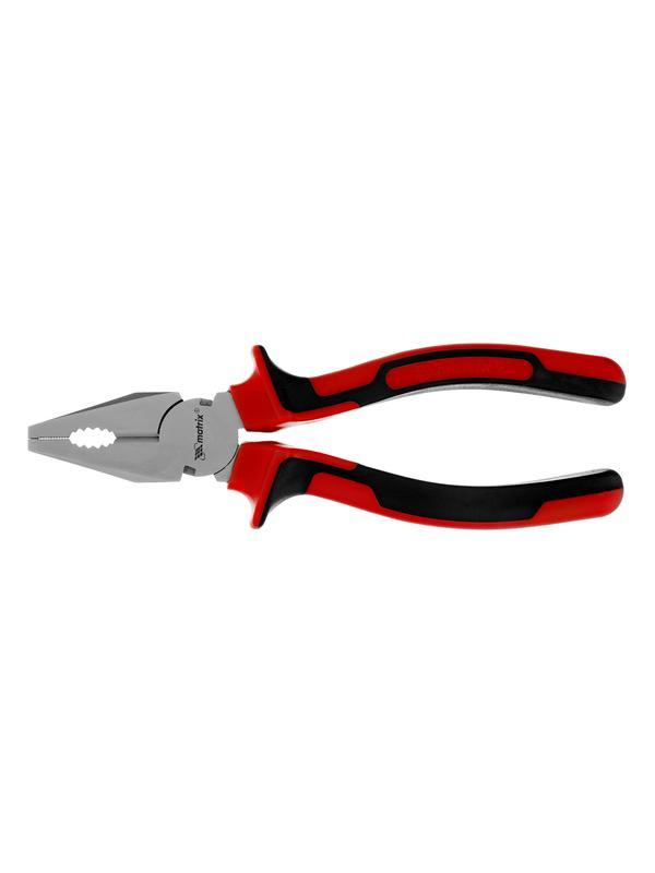 Плоскогубцы Nickel, 180 мм, никелированные, двухкомпонентные рукоятки Matrix