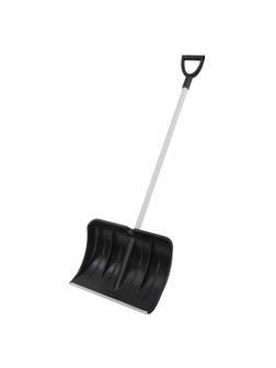 Лопата для уборки снега пластиковая, 530 х 375 х 1400 мм, алюминиевый черенок, Россия, Сибртех