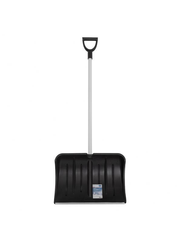 Лопата для уборки снега пластиковая, 530 х 375 х 1400 мм, алюминиевый черенок, Россия, Сибртех