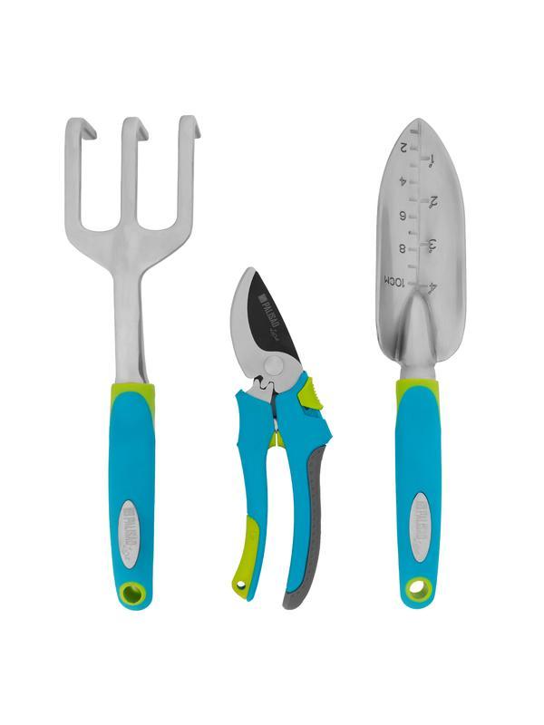 Набор садового инструмента с секатором, алюминиевый цельнолитой, 3 предмета, Luxe, Palisad