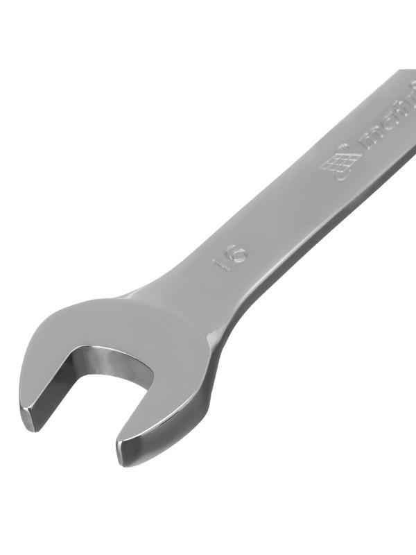 Ключ комбинированный трещоточный, 16 мм, CrV, зеркальный хром Matrix Professional