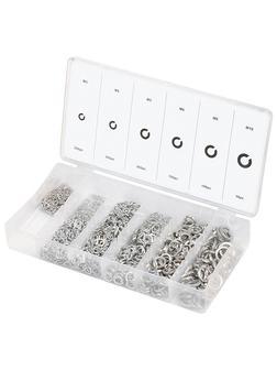 Набор гроверов, D 3, 4, 5, 6, 8, 10 мм, 1200 шт Сибртех