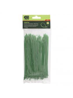 Хомуты, 150 x 2.5 мм, пластиковые, зеленые, 100 шт Сибртех