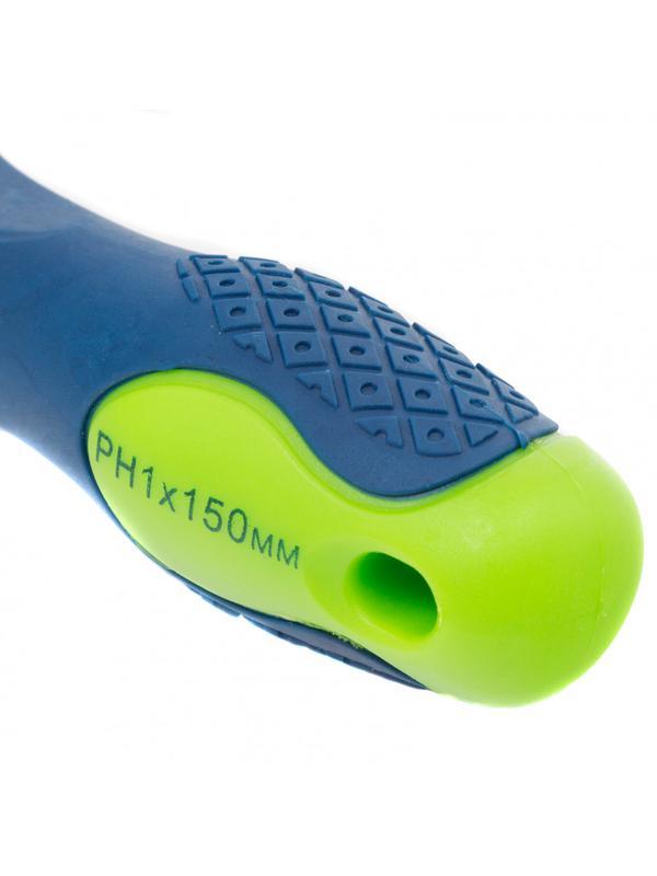 Отвертка, PH1 х 150 мм, CrV, двухкомпонентная рукоятка Сибртех