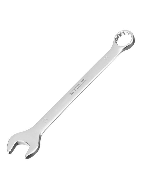 Набор ключей комбинированных, 8-19 мм, 8 шт, CrV, матовый хром Stels