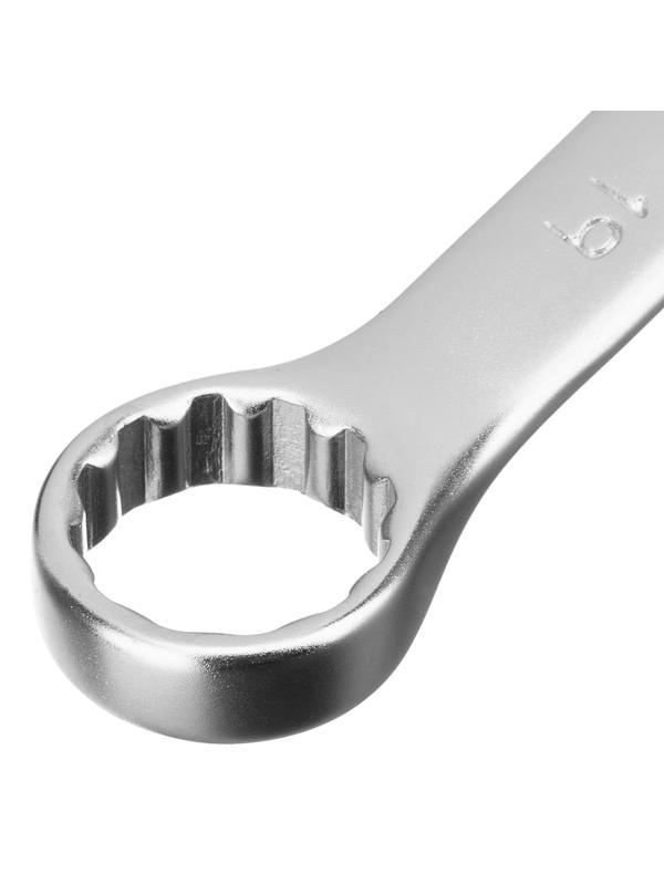 Набор ключей комбинированных, 8-19 мм, 8 шт, CrV, матовый хром Stels