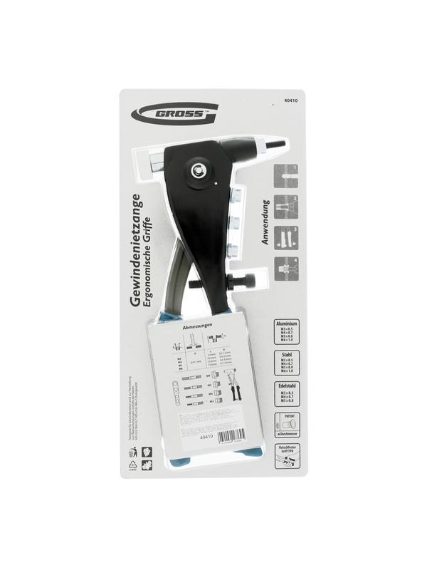 Заклепочник для резьбовых заклепок, заклепки М3, М4, М5, M6 Gross