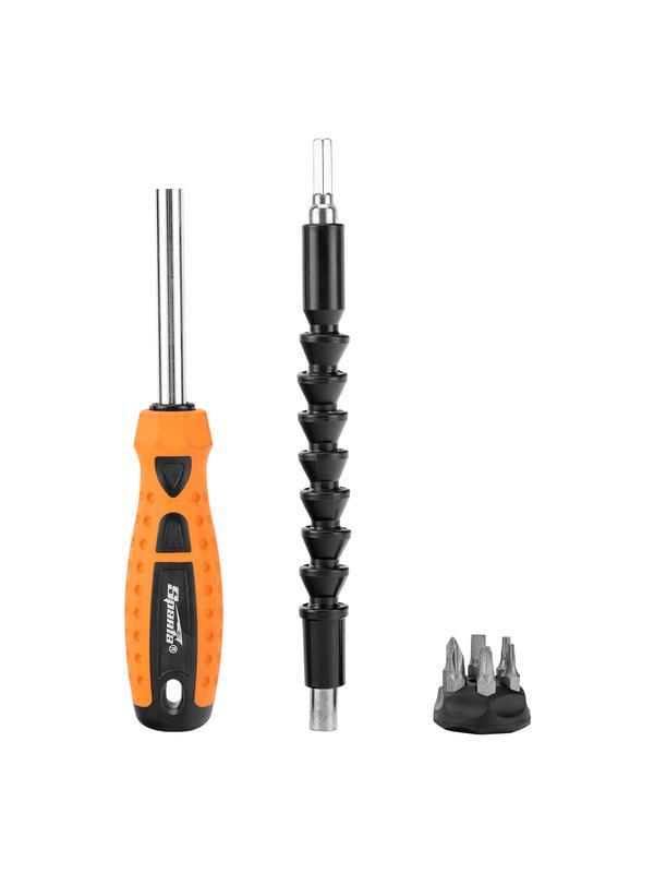Отвертка телескопическая, набор бит, гибкий привод, 8 шт, Sparta