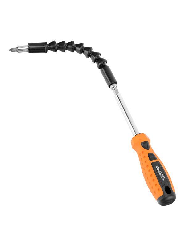 Отвертка телескопическая, набор бит, гибкий привод, 8 шт, Sparta