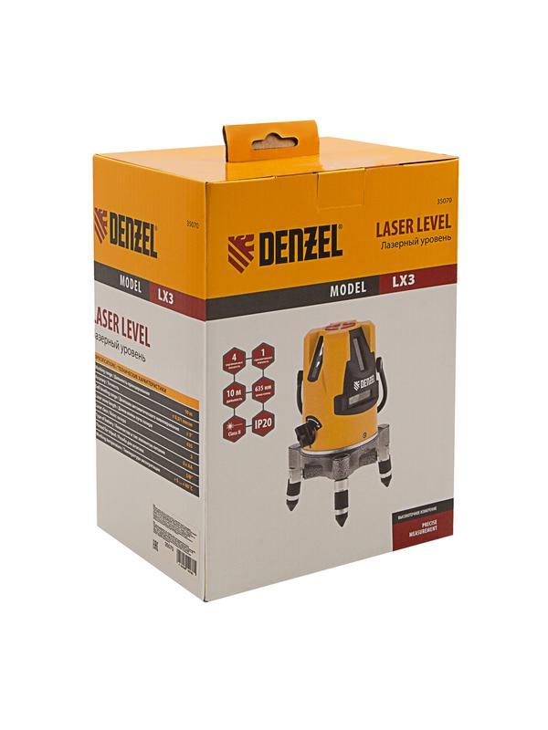 Уровень лазерный LX3, 10 м, ± 0,3 мм/1 м, 635 нм, 4 вертикальных, 1 горизонтальная плоскости, резьба 5/8
