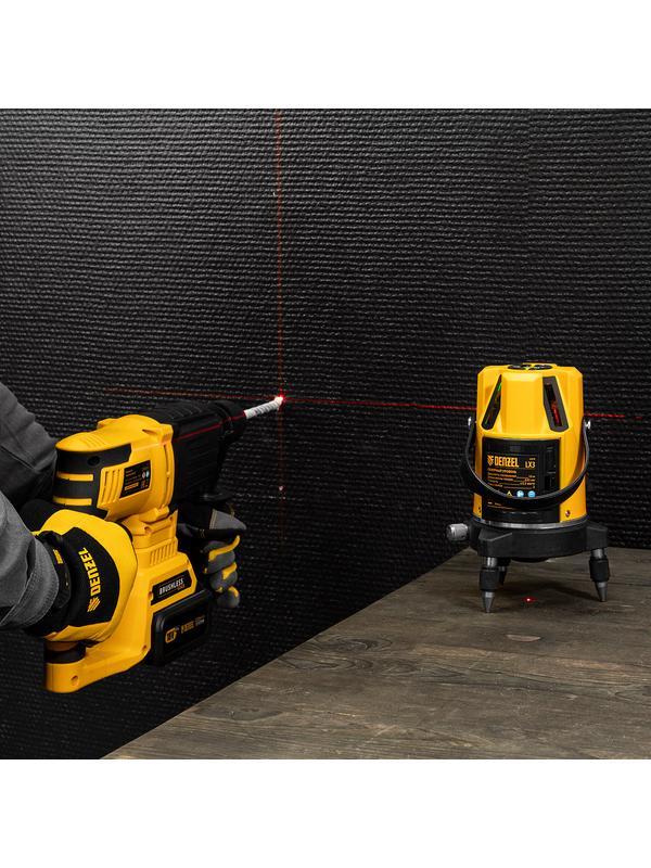 Уровень лазерный LX3, 10 м, ± 0,3 мм/1 м, 635 нм, 4 вертикальных, 1 горизонтальная плоскости, резьба 5/8