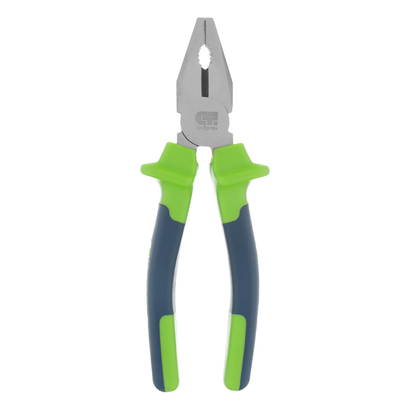 Плоскогубцы комбинированные, 200 мм, двухкомпонентные рукоятки Сибртех